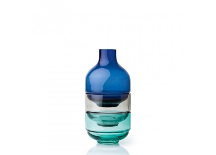 Fusion Blue Vase-Bowl Md
